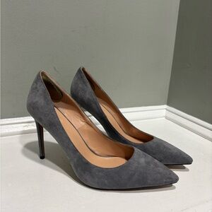 Shoedazzle Women’s Gray Suede Pumps-size 11